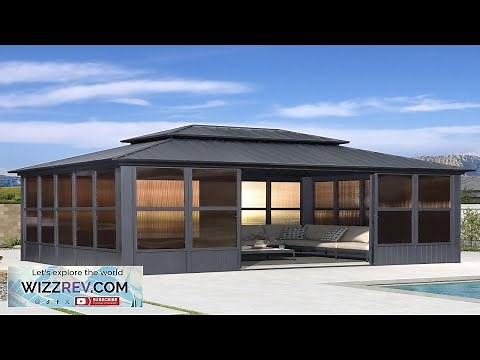 PURPLE LEAF 12' X 16' Solarium Sunroom Permanent Hardtop Gazebo Galvanized Steel Review