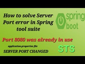 ✅ How to Change Server Port in Spring Boot | Fix Port 8080 Already in Use Error in STS|2025