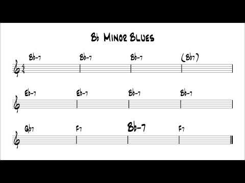 Minor Blues in Bbm Backing Track / Play-along (120 bpm)