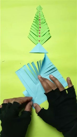 mini tree making from paper sheets