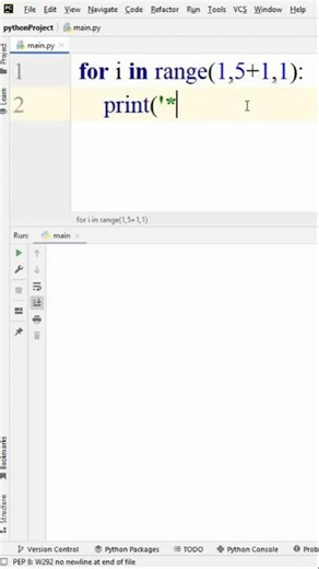 1) Python program to display the following ‘number’ pattern using a single looping statement.
