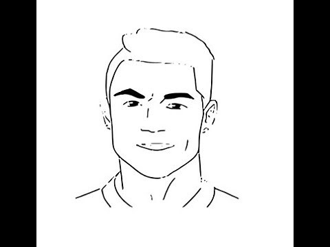 How to draw Cristiano Ronaldo face drawing step by step