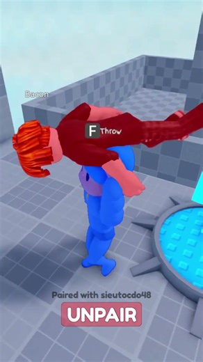 Pocoyo helps Bacon winning Teamwork Carry Obby #roblox #shorts