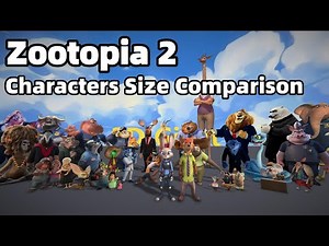 Zootopia 2 Character Size Comparison | Smallest to Biggest