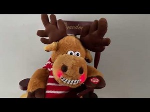 Grandma got ran over by a reindeer - Singing Reindeer in Rocking Chair - Lights