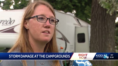 Storms down tree limbs and bring lots of rain to Iowa State Fairgrounds