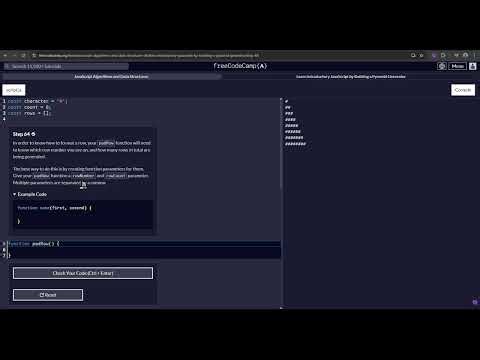 Building a Pyramid Generator Javascript 64