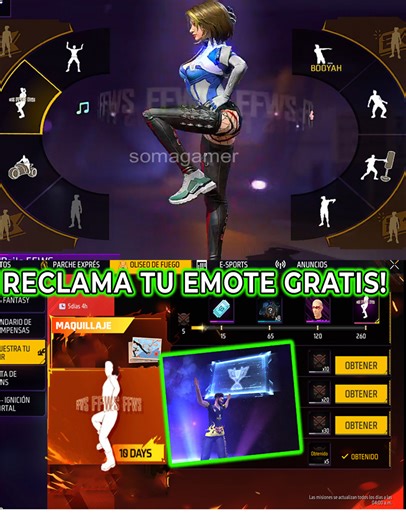 27K views · 1.3K reactions | Reclama tu emote hagan ruido en free fire animación de entrada, en free fire ff latam, garena regala el emote ffws 2021 te enseño por acá como conseguirlo gratis #freefire #garena #garenafreefire | Soma Gamer | Facebook