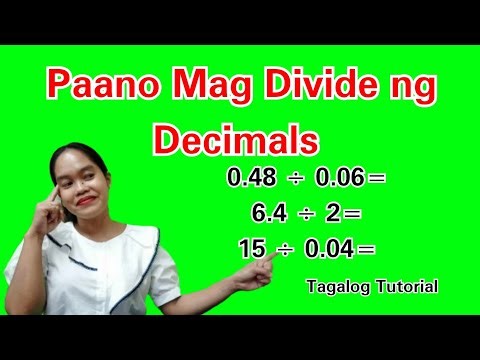 Paano mag Divide ng Decimals Tagalog Tutorial #maths #mathematics #decimal 