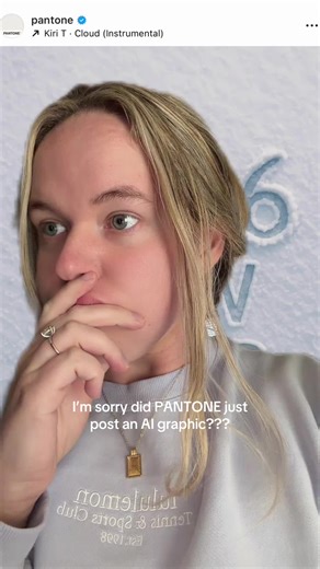 Please correct me if I’m wrong, but is this not AI?! Not very ‘global authority for color communication and inspiration’ of them. 😭 #pantone #ai #graphicdesign #creativesoftiktok