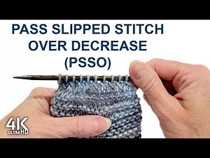PSSO Knitting Tutorial | How to Knitting Pass Slipped Stitch Over