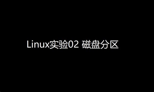 Linux实验02 磁盘分区