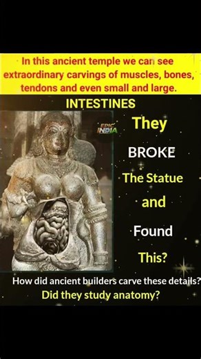 Shocking Ancient Temple Discovery 🏛️ | Hidden Anatomy Inside Statue Explained #shorts #trending