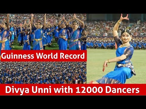 Actress DivyaUnni with 12000 Dancers Bharathanatyam Guinness World Record Dance at Kochi,Kerala 2024