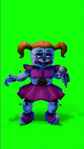Low Poly Circus Baby FNaF Workshop Animation | Green Screen