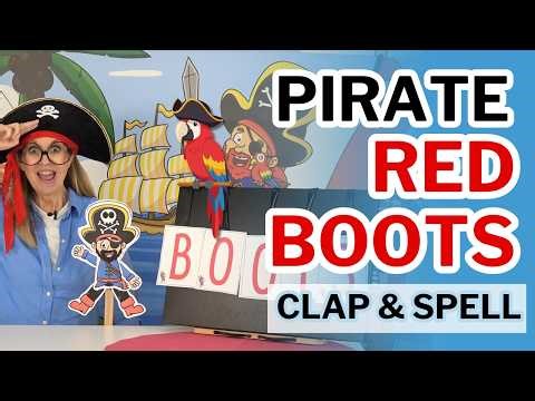 Clap & Spell with Pirate RED BOOTS! (BINGO Remix) | Action Song for Kids | Preschool & ESL