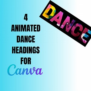 4 Customisable Animated DANCE Headings for Canva - - Digital Download Canva Template - Etsy