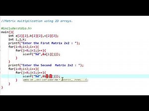 multiplication 2d array