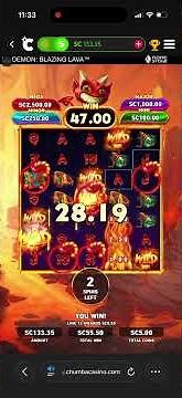 Chumba Casino’s New lil Demon Blazing lava! $5 spin Bonus. #chumbacasino #gambling #slot