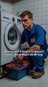 Washer Not Filling with Water? Here’s What Might Be Wrong ⠀ If your washing machine isn’t filling with water, don’t panic—this common issue often points to two main causes: a faulty water inlet valve or low water pressure. ⠀ The inlet valve is what allows water to enter your washer. Over time, it can get clogged with debris or minerals, or the solenoids that control it can fail. When that happens, your washer won’t fill properly—or at all. ⠀ Another possible culprit is low water pressure. If the