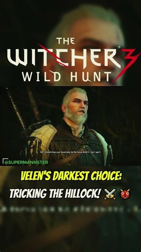 Tricking the Whispering Hillock! 🌳🔥 #witcher3 #geraltofrivia #shorts