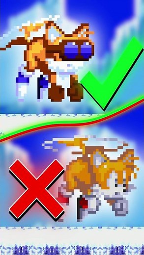 TAILS, but with STYLE! 💫 Tails stylish Mod 💫 Sonic 3 A.I.R. Mods Shorts #sonicshorts