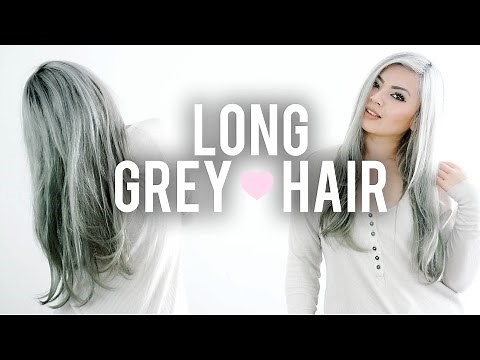 Grey Hairstyle: How I Style My Long Grey Hair Routine