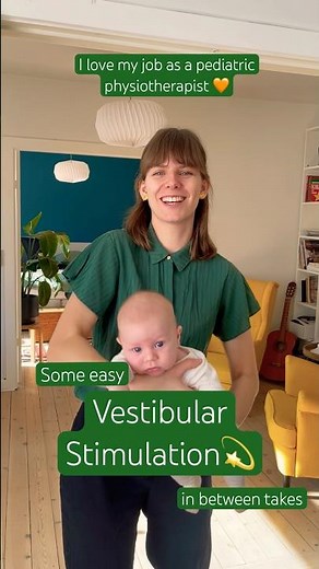 👶 Easy baby exercise for the vestibular sense 💫 #baby #momlife