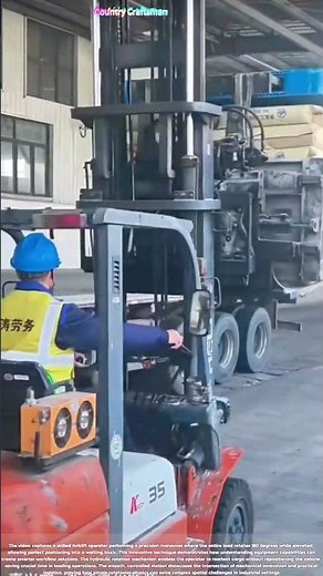 Forklift Mastery: 180-Degree Rotating Trick Transforms Loading Efficiency