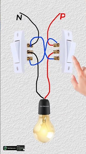 2 Switch 1 Bulb Wiring ⚡ Easy Electrical Connection (घर पर कैसे करें?) #electronics #electrician