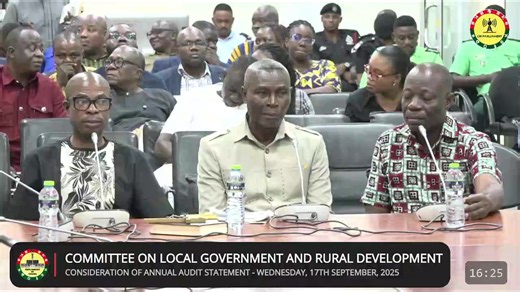 Committee On Local Government And Rural Development - Consideration Of The Annual Audit Statement Of The MMDA'S - Wednesday, 17th September, 2025 | Parliament of Ghana