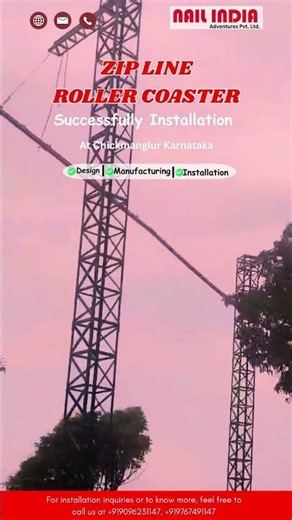 Zip Line Roller Coaster Installation Successfully Completed ✅