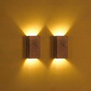Solid Walnut Set of Two Sconces, Rustic Wooden Wall Lamp, Modern Vanity Sconce, Industrial Bedroom Wall Light, Plug-in Bedside Sconce - Etsy