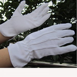 [Hot Item] White Parade Gloves 100% Cotton Gloves Bleach Cotton Gloves Work Glove