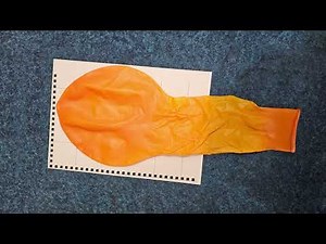 #178 BTP - orange Cattex 32" long neck balloon blow to pop