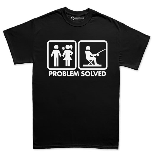 Funny Fishing T-shirt, Problem Solved, Angler Gift - Etsy