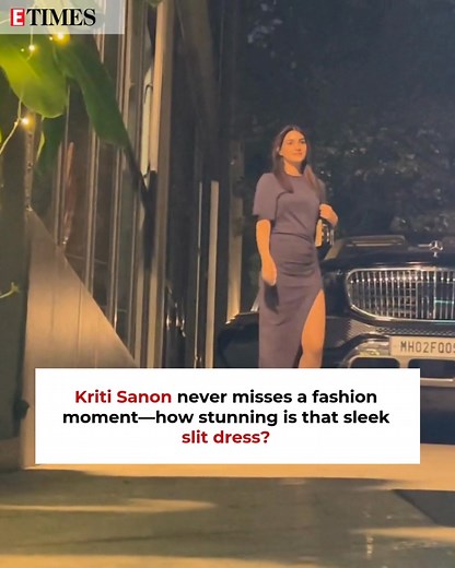24K views · 271 reactions | With every look, #KritiSanon sets the style bar high—this sleek slit dress is proof! | ETimes | Facebook