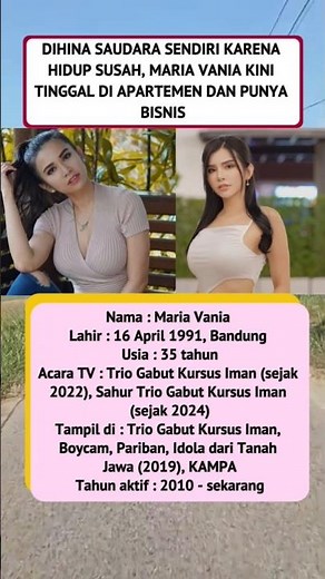 Dihina Saudara Sendiri Karena Hidup Susah, Maria Vania Kini Tinggal di Apartemen dan Punya Bisnis