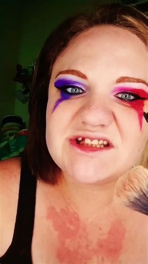 Harley Quinn makeup transition