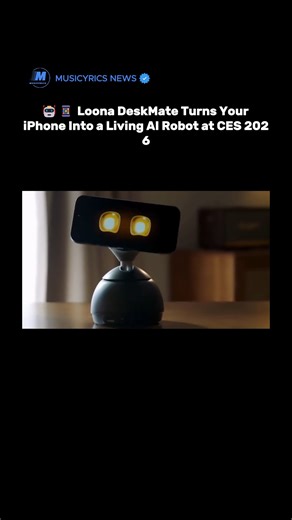 Musicyrics News on Instagram: "🤖📱 Loona DeskMate Turns Your iPhone Into a Living AI Robot at CES 2026 Unveiled at CES 2026, Loona DeskMate by KEYi Tech transforms a simple iPhone into an interactive AI robot — no extra cameras or processors needed 🚀 Instead of packing its own brains, DeskMate taps directly into the iPhone’s camera, on-device AI, and apps, while the motorized dock delivers smooth 3-degree-of-freedom biomimetic movement for tracking, expressions, and interaction 🧠✨ The result?