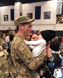7.8M views · 16 reactions | Wait for it: This Army dad hugging his family for the first time in nine months may bring a few tears to your eyes. ❤️ | Coshocton Tribune | Facebook