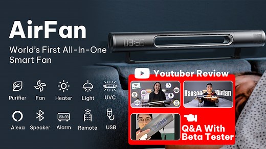 Haxson - Smart AirFan With 20 Features For Your Bed