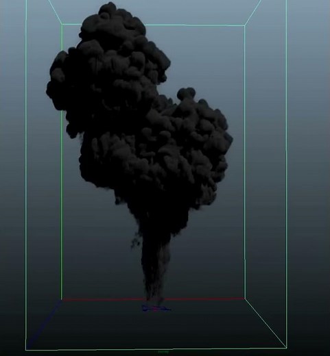 maya fluids Explosion slow motion v03