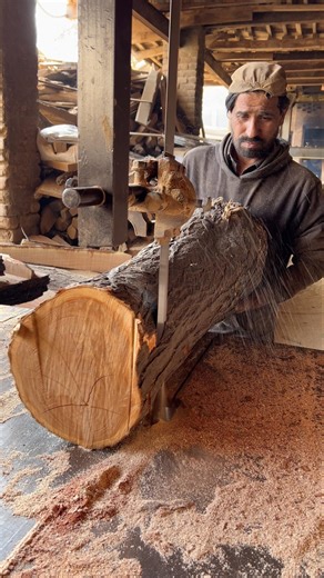 Inside the Secretive Process of Log Edges | Woodworking #wood #shorts