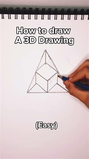 How to draw a 3D Drawing! || Easy to draw! || 3D Shape #shorts