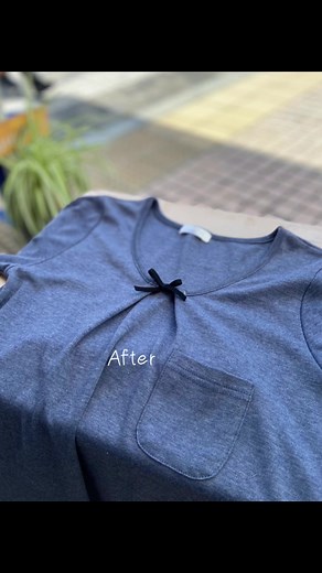 簡単お直し！大きめ襟のTシャツリメイク