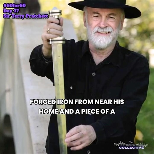 He got knighted, then forged a real sword #Discworld #TerryPratchett #60for60