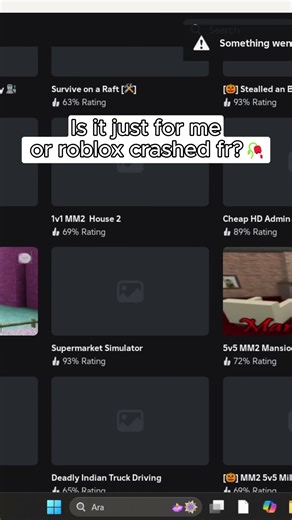 Roblox crashed fr🥀 #roblox #shorts #robloxcrash