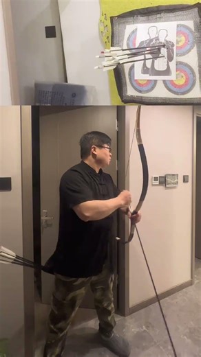 The traditional bow 10 meters to rescue the hostages is perfect #Traditional bow archery