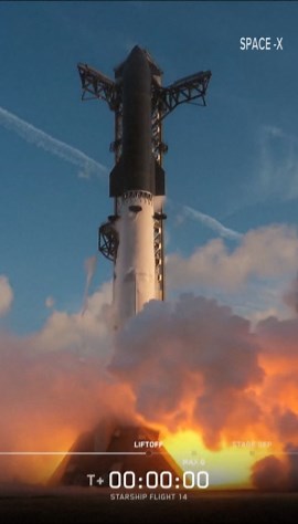 SpaceX launches next-generation Starship on 14th flight
